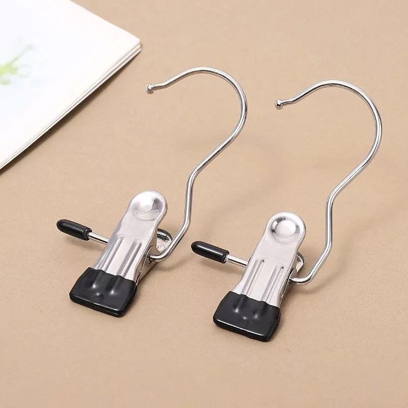 Durable Stainless Steel Clothespins With Hook Laundry Organizer Hanging Clips For Home Travel  Clos 7