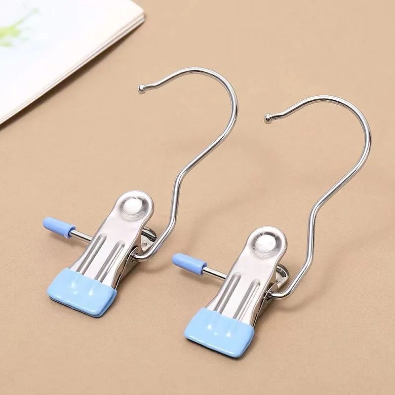 Durable Stainless Steel Clothespins With Hook Laundry Organizer Hanging Clips For Home Travel  Clos 8