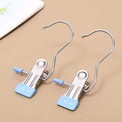 Durable Stainless Steel Clothespins With Hook Laundry Organizer Hanging Clips For Home Travel  Clos 8