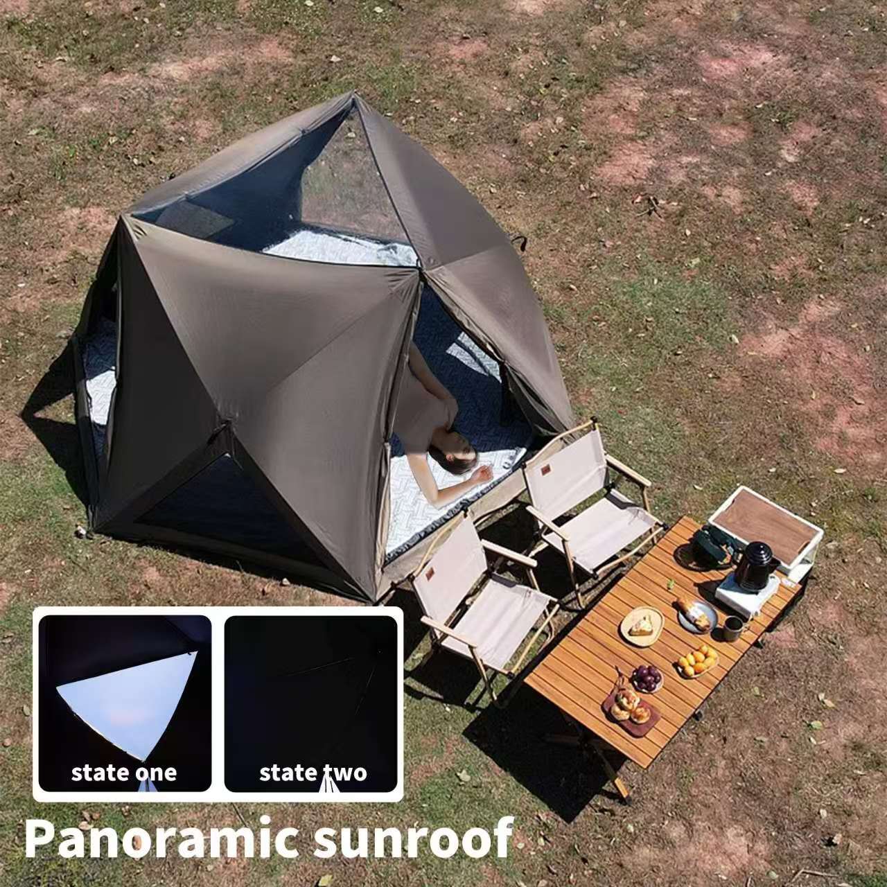 PopUp Sunshade Tent Waterproof  Portable For Beach Park  Camping  Easy Setup In Seconds 3