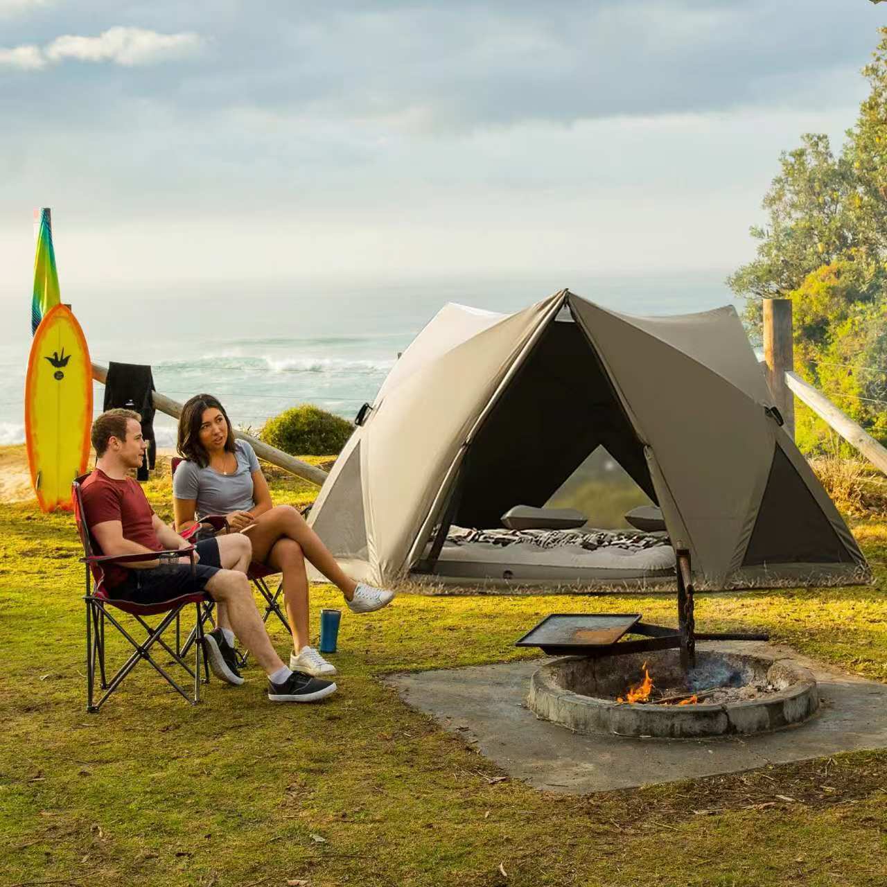 PopUp Sunshade Tent Waterproof  Portable For Beach Park  Camping  Easy Setup In Seconds 1