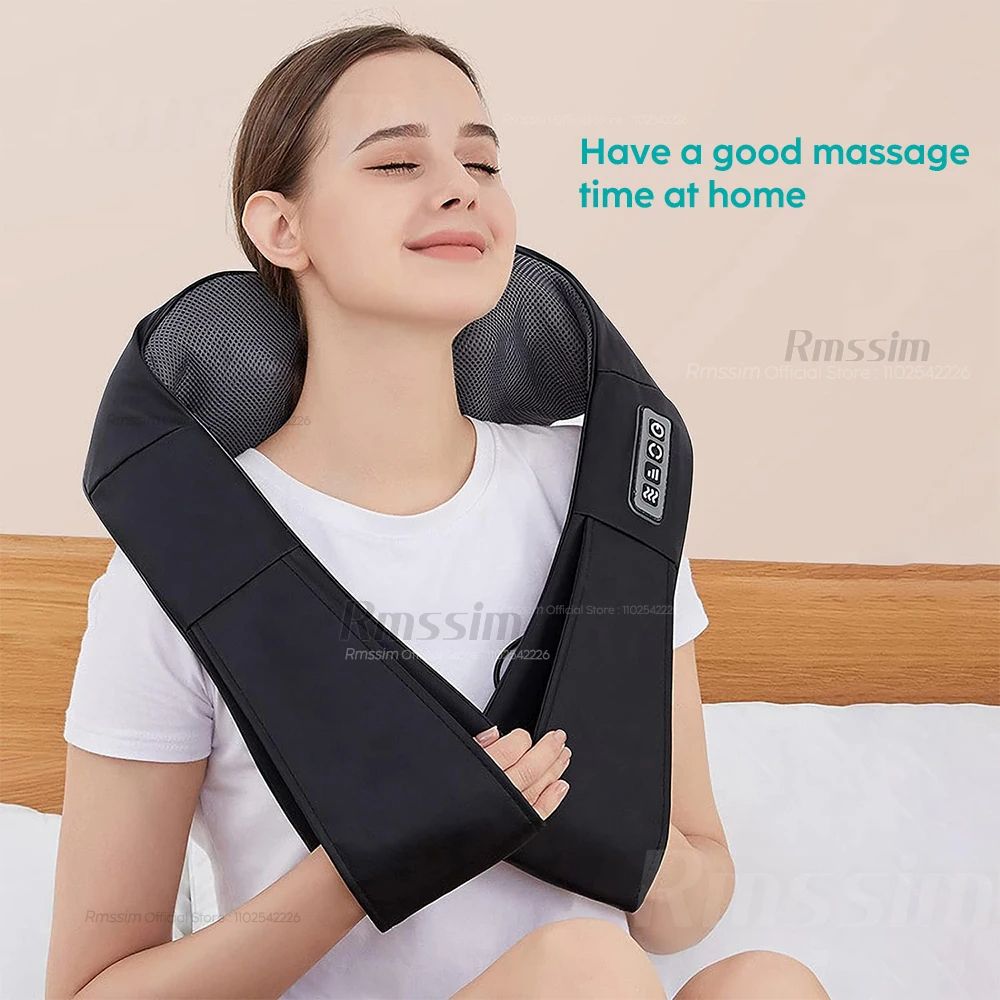 Deep Kneading Shiatsu Neck And Shoulder Massager Heated Back Pillow For Full Body Pain Relief Elect 5
