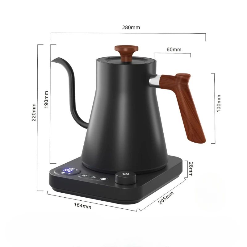Smart Constant Temp Gooseneck Electric Kettle Hand Brew Coffee Milk Powder  Tea Pot With Timer 1