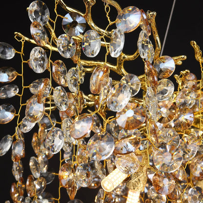 Modern Rectangle Crystal Chandelier Large Gold Branch Hanging Pendant Light For Dining Room Living  5