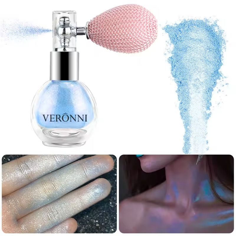 Diamond Glow Highlighter Spray With 6 Color Shimmer And Waterproof Finish 1