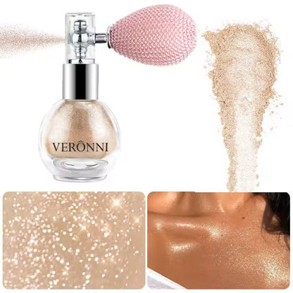 Diamond Glow Highlighter Spray With 6 Color Shimmer And Waterproof Finish 8