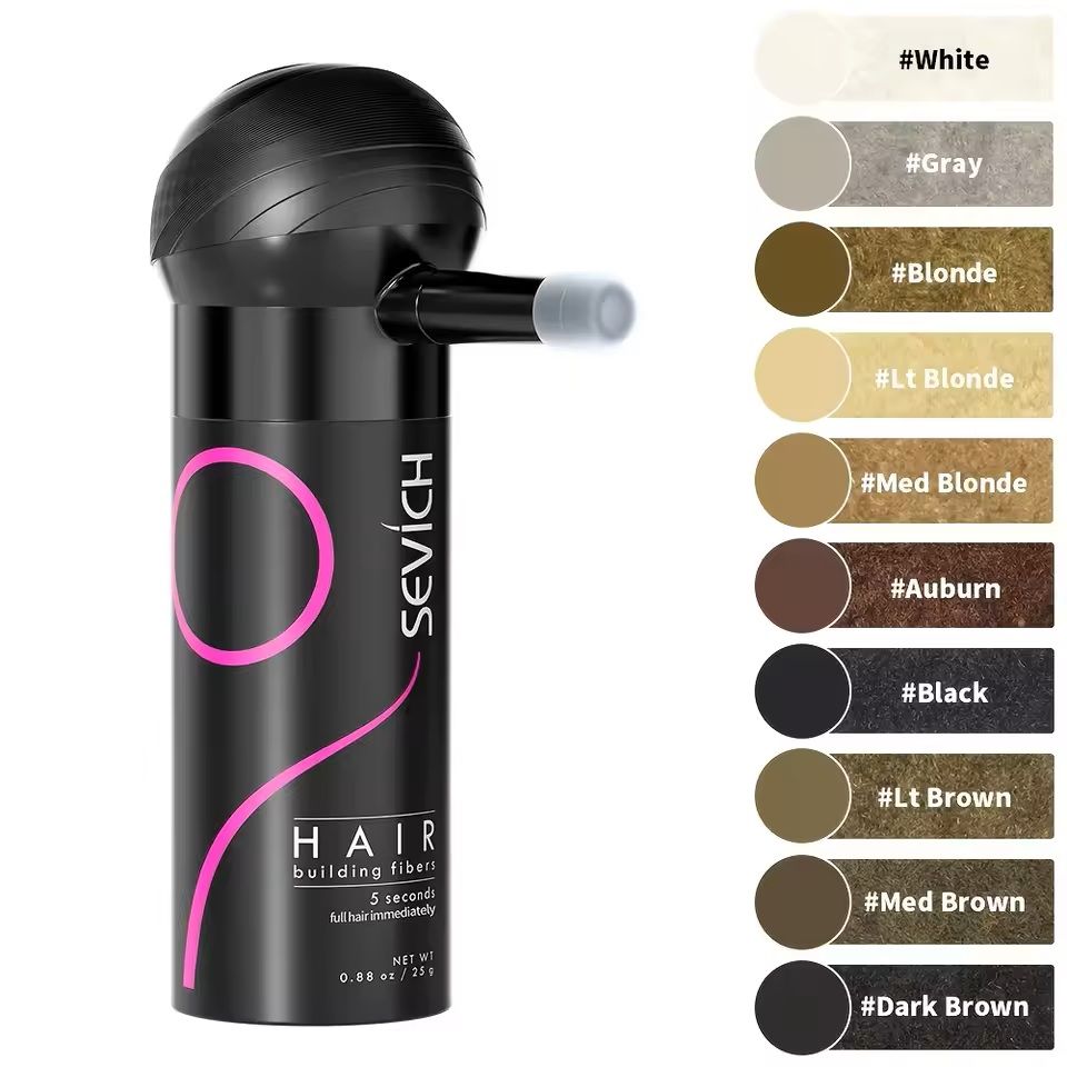 Hair Fiber Applicator Set for Concealing Bald Spots and Thinning Hair