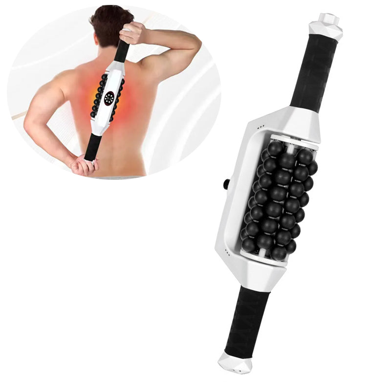 Rechargeable Muscle Relax Body Massager, Deep Vibration & Ball Rolling Machine for Pain Relief