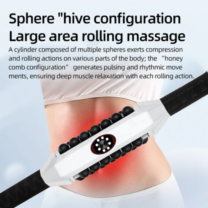 Rechargeable Muscle Relax Body Massager, Deep Vibration & Ball Rolling Machine for Pain Relief