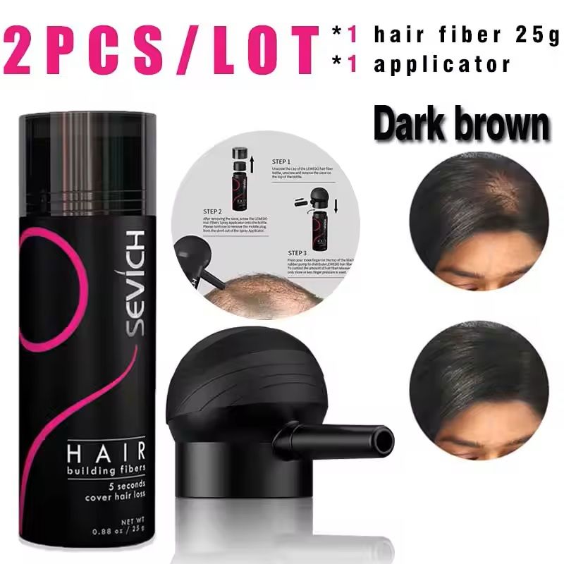 Hair Fiber Applicator Set For Concealing Bald Spots And Thinning Hair 5