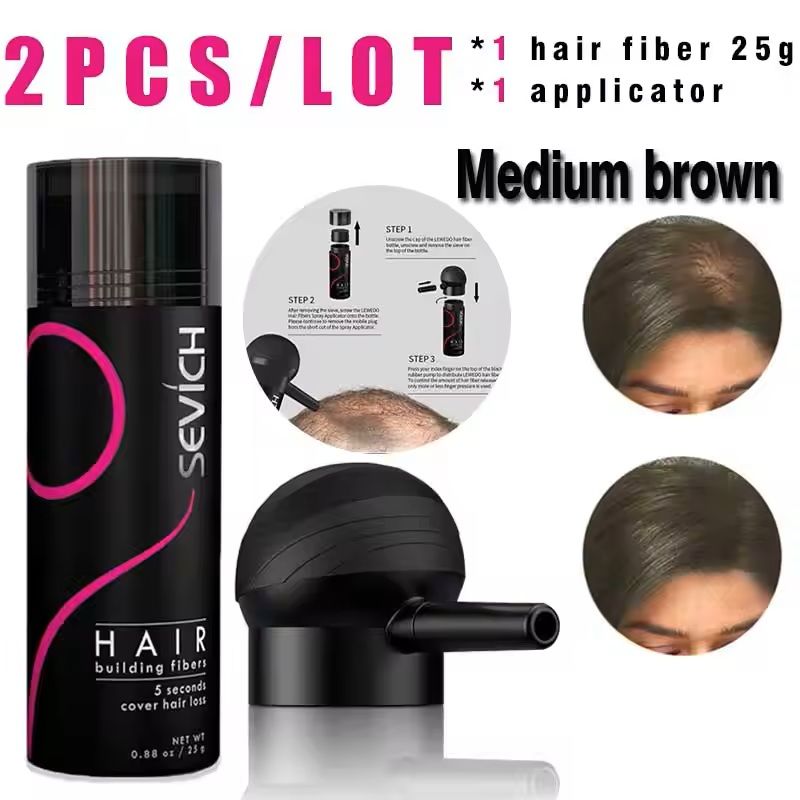 Hair Fiber Applicator Set For Concealing Bald Spots And Thinning Hair 7