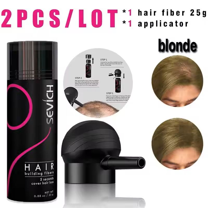 Hair Fiber Applicator Set For Concealing Bald Spots And Thinning Hair 9