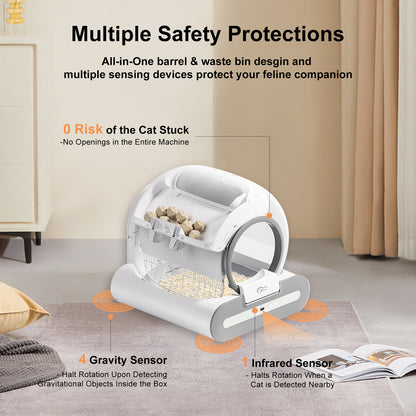 DOEL Automatic Cat Litter Box Self Cleaning With App Control  Cat Litter Mat Smart Cat Toilet For M