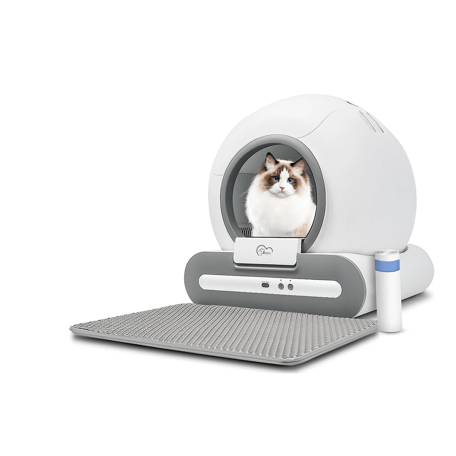 Smart Cat Litter Box, Automatic Self-Cleaning Toilet with App Control, Odor-Free for Multiple Cats