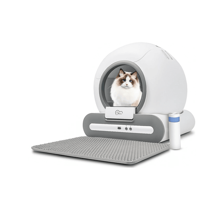 Smart Cat Litter Box, Automatic Self-Cleaning Toilet with App Control, Odor-Free for Multiple Cats