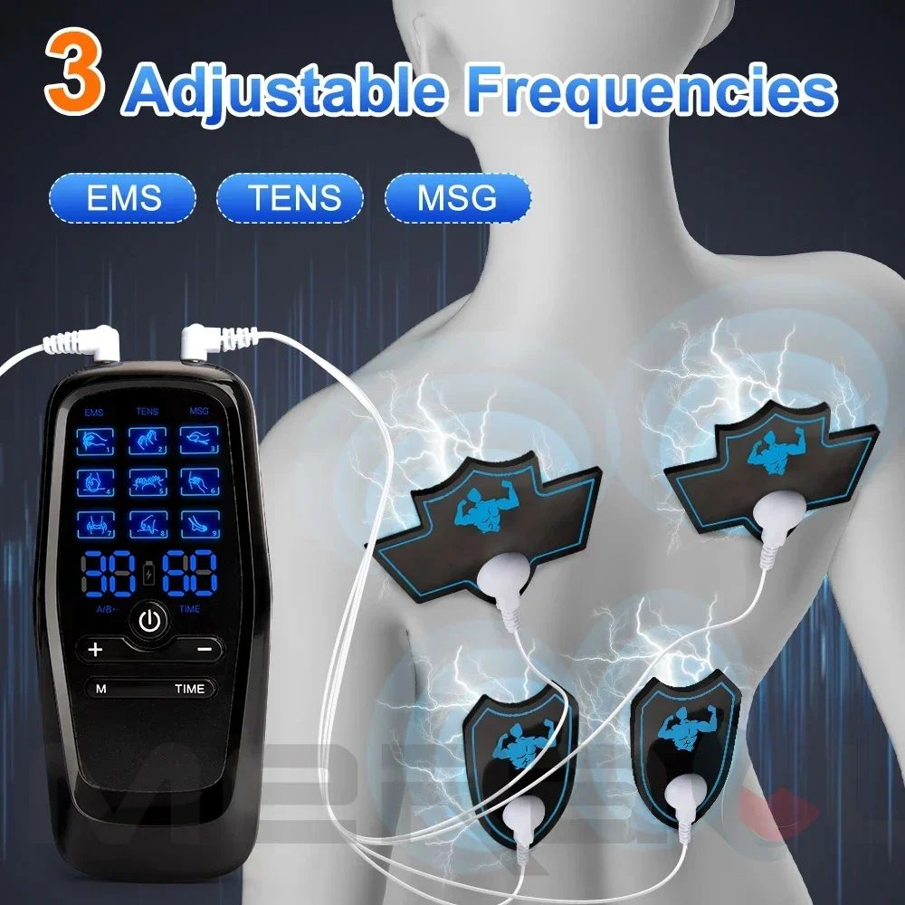Electric Muscle Stimulator TENS Unit EMS Massager For Pain Relief Muscle Therapy And Body Slimming  1