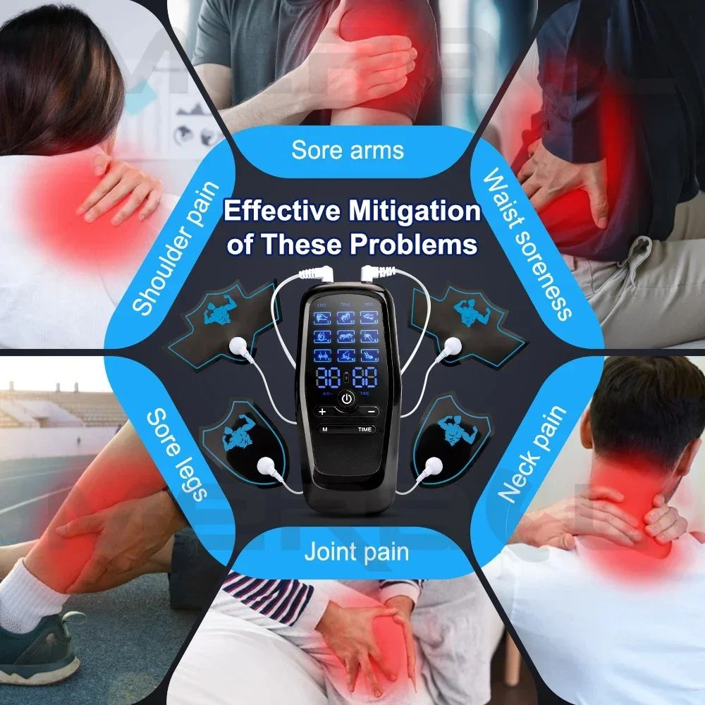 Electric Muscle Stimulator TENS Unit EMS Massager For Pain Relief Muscle Therapy And Body Slimming  5