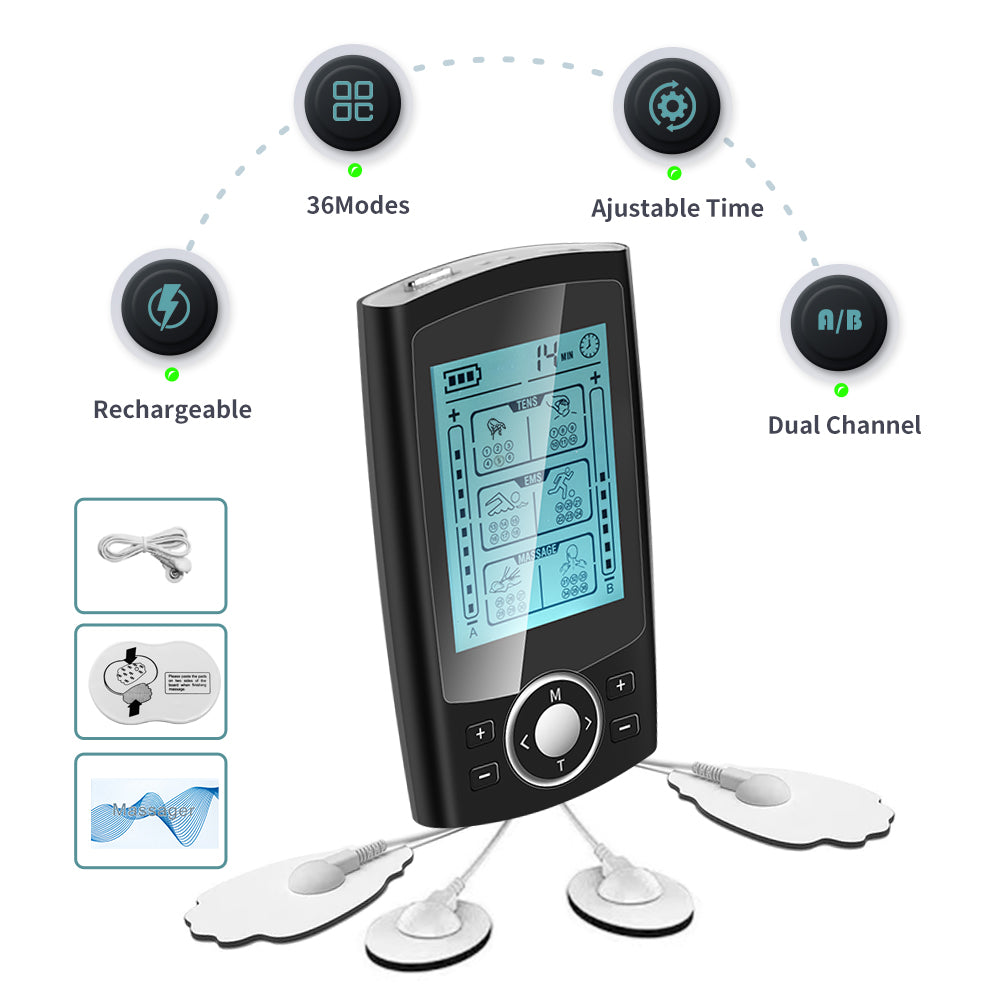 TENS Massage  EMS Muscle Stimulator 36Mode Electric Body Massager For Pain Relief  Slimming Therapy 4