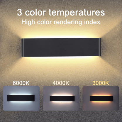 Modern LED Wall Light with 2.4G Remote, 16W Dimmable Indoor Wall Lamp for Home & Office