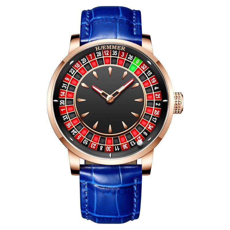 High End Design Mechanical Watch Las Vegas Roulette Desktop Theme Diamond Luminous Rotating Dial Me 2