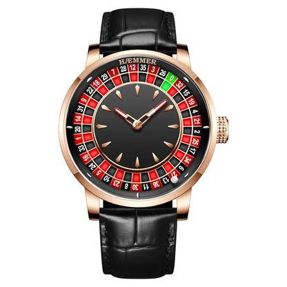 High End Design Mechanical Watch Las Vegas Roulette Desktop Theme Diamond Luminous Rotating Dial Me 4