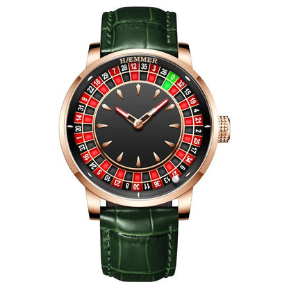 High End Design Mechanical Watch Las Vegas Roulette Desktop Theme Diamond Luminous Rotating Dial Me 6