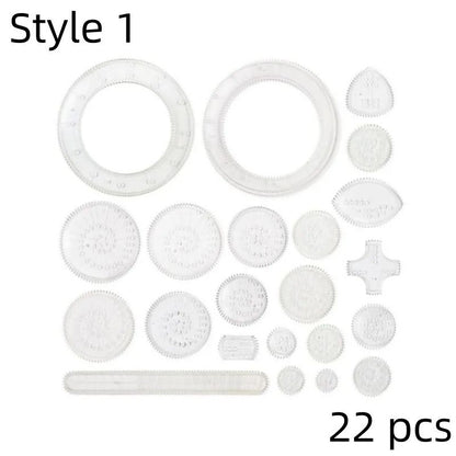 Spirograph Ruler Interlocking Gears Wheels Drawing Tool Educational Scratch Painting Toys For Kids  6