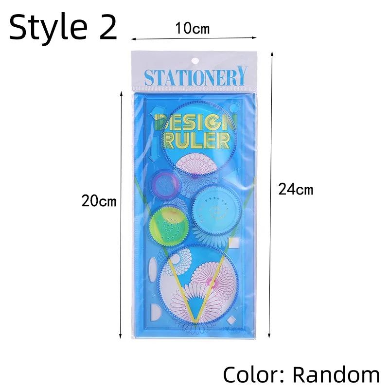 Spirograph Ruler Interlocking Gears Wheels Drawing Tool Educational Scratch Painting Toys For Kids  7