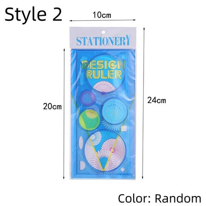 Spirograph Ruler Interlocking Gears Wheels Drawing Tool Educational Scratch Painting Toys For Kids  7