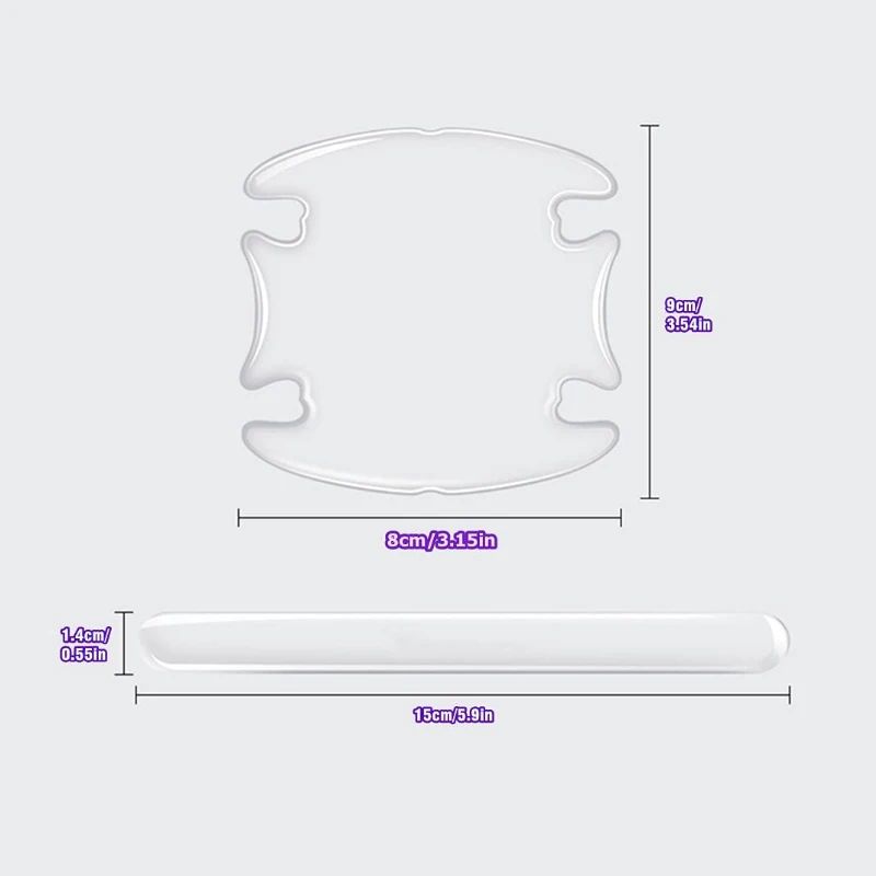 Car Door Handle Bowl Scratch Protectors  Invisible Transparent Stickers AntiCollision Silicone Prot 4