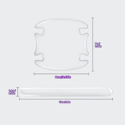 Car Door Handle Bowl Scratch Protectors  Invisible Transparent Stickers AntiCollision Silicone Prot 4