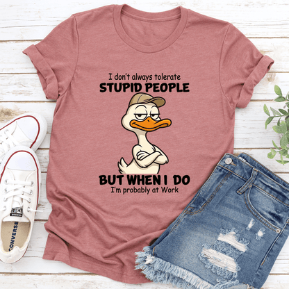I Dont Always Tolerate Stupid People Tee 3