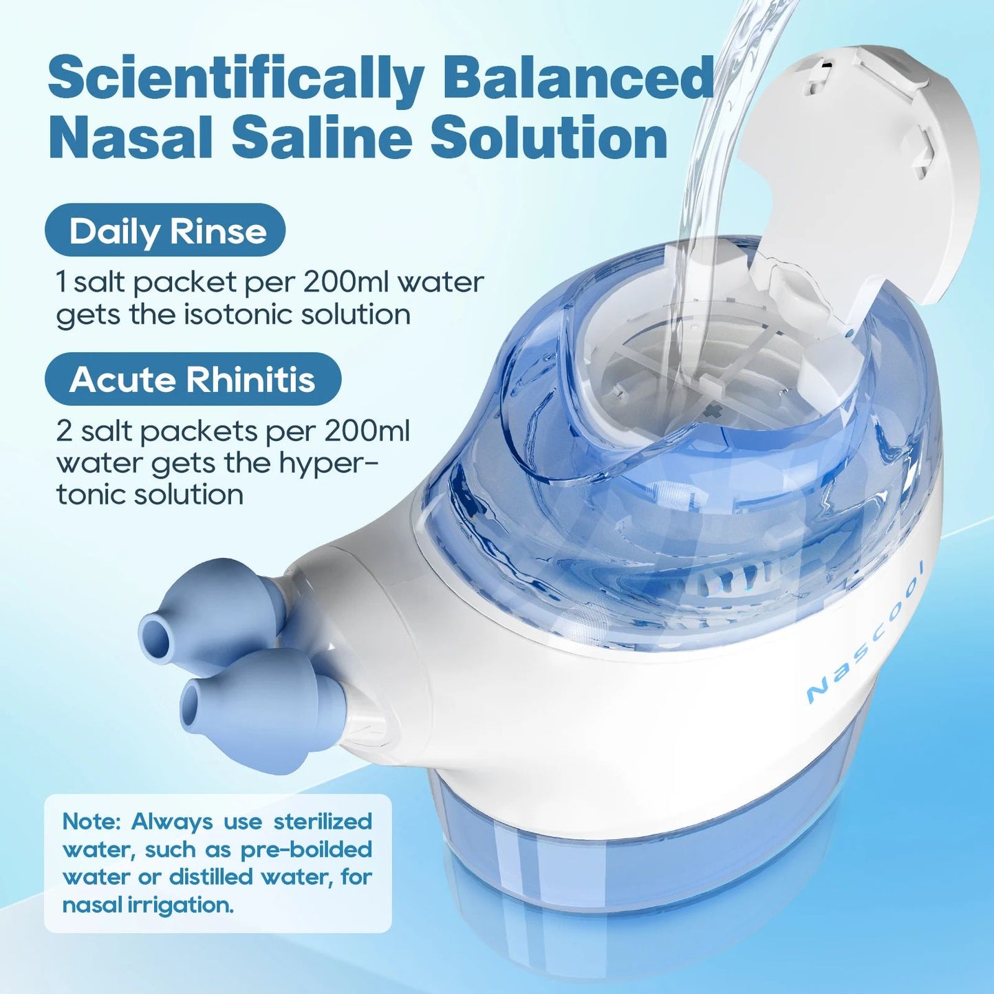 Electric Nasal Irrigation System With SaltPods Suction Nose Washer  Sinus Rinse Deep Cleaner Machin 4