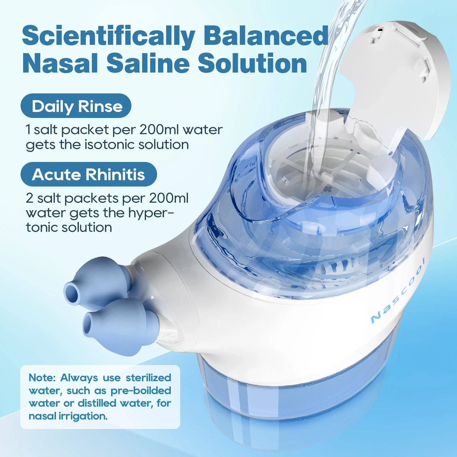 Electric Nasal Irrigation System With SaltPods Suction Nose Washer  Sinus Rinse Deep Cleaner Machin 4