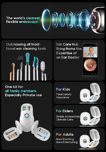 Visual Ear Wax Remover Family Ear Care Assistant Kit For Children Elderly  Lover Camera  UV Sterili 2