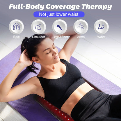 Wearable Red  Infrared Therapy Belt With LED Heating Pad Pain Relief For Shoulder Muscle Joints Fac 3