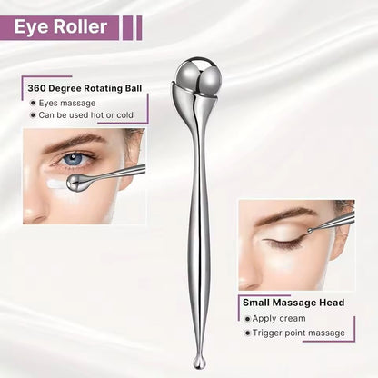 Stainless Steel Ice Roller And Face Massager Set 3