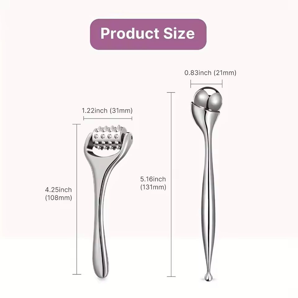 Stainless Steel Ice Roller And Face Massager Set 8