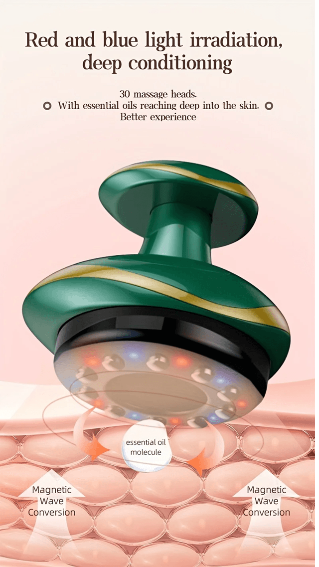 Electric Meridian Massage Brush  3in1 Body Cupping Scraping And Dredging Massager For Back And Abdo 4