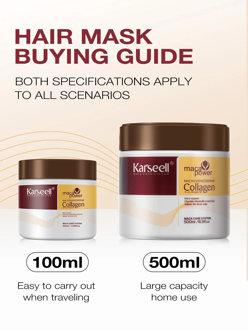 Karseell Collagen Hair Treatment Mask – Deep Repair Conditioner with Argan Oil for Dry and Damaged Hair