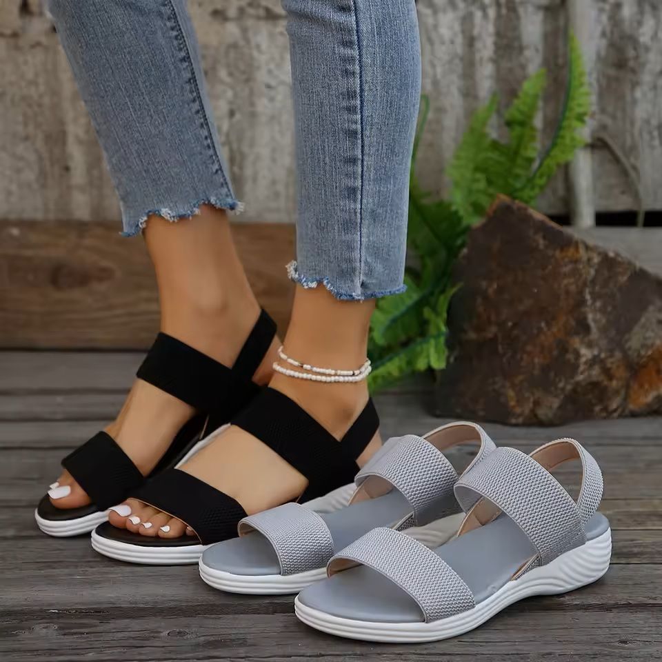 Women's Lightweight Knit Wedge Sandals