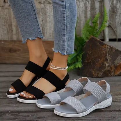 Women's Lightweight Knit Wedge Sandals