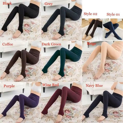 Womens Thermal Velvet Lined Slim Pantyhose Leggings 2