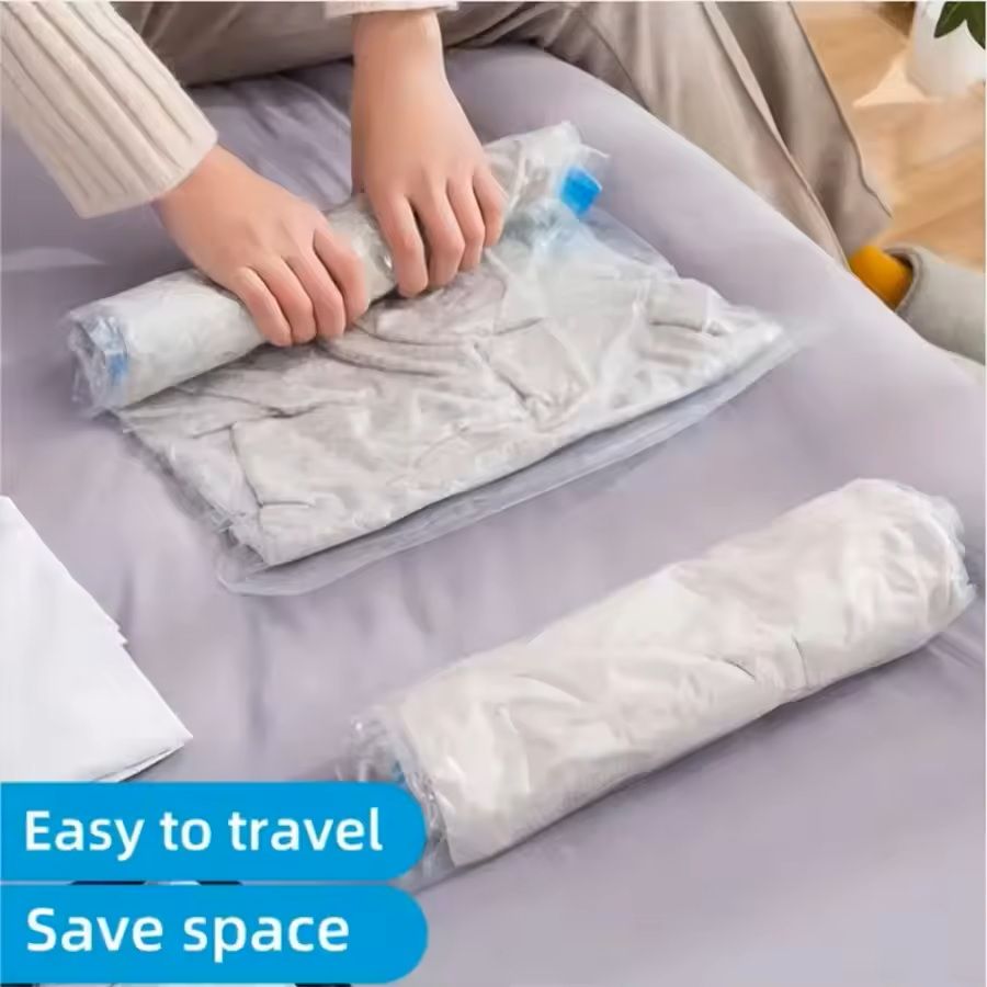 Travel RollUp Compression Bags  SpaceSaving Storage For Suitcases And Backpacks 11