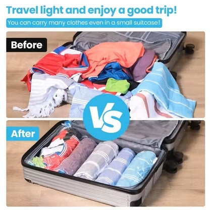 Travel RollUp Compression Bags  SpaceSaving Storage For Suitcases And Backpacks 6