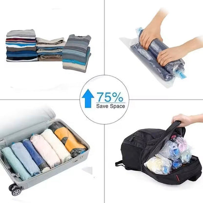 Travel RollUp Compression Bags  SpaceSaving Storage For Suitcases And Backpacks 7