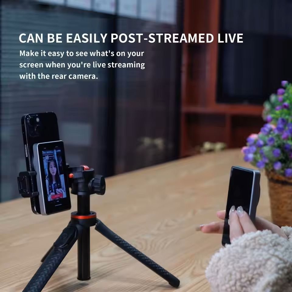 Magnetic Rear Camera Monitor For Phone Vlogging And Live Streaming 4
