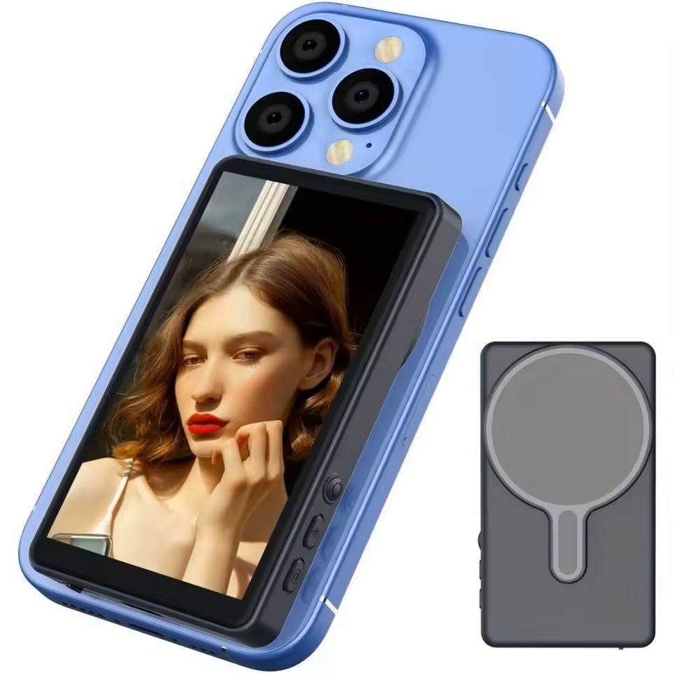 Magnetic Rear Camera Monitor for Phone Vlogging and Live Streaming