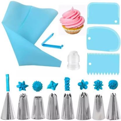 Silicone Piping Bags And Tips Set For Cake Decorating 7