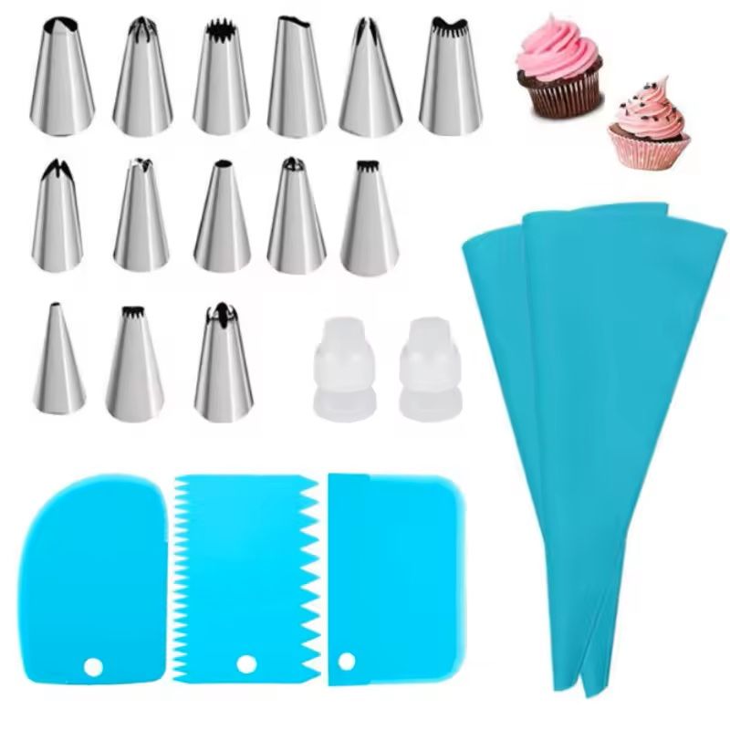 Silicone Piping Bags And Tips Set For Cake Decorating 11